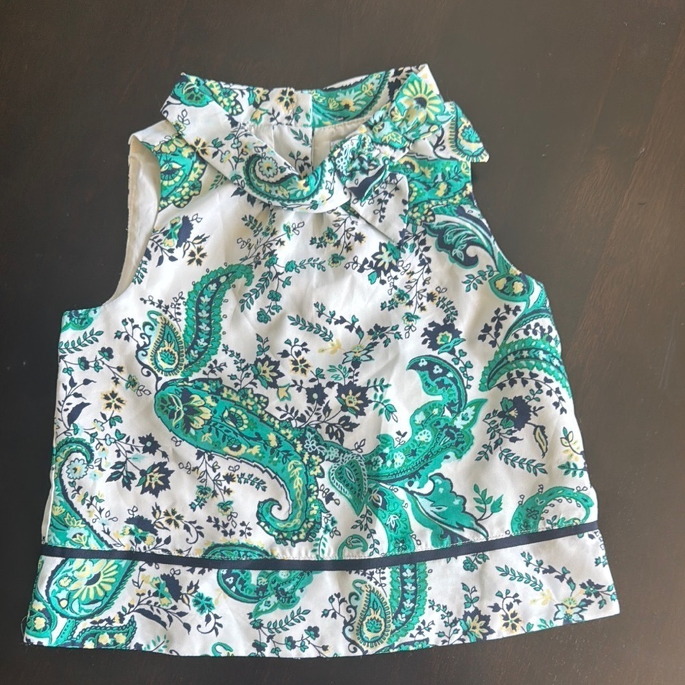 Janie and Jack Green Floral Top